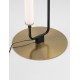 Matt Black & Gold Metal & Acrylic LED 32 Watt 220-240Volt 1856Lm 3000K IP20 Switch On/Off D: 28 H: 150 cm - PNL9002085 - NOVA