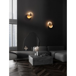 Gold Leaf Aluminium LED 6 Watt 220-240 Volt 420Lm 3000K IP20 D:20 W:13,5 H:20cm - PNL9006081 - NOVALUCE