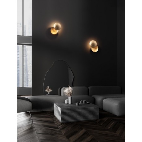 Gold Leaf Aluminium LED 6 Watt 220-240 Volt 420Lm 3000K IP20 D:20 W:13,5 H:20cm - PNL9006081 - NOVALUCE