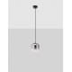 Matt Black Metal & Smoky Gray Glass LED 3 Watt 220-240Volt 478Lm 3000K IP20 D: 14 H: 150 cm - PNL9009140 - NOVALUCE