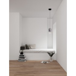 Matt Black Metal & Smoky Gray Glass LED 3 Watt 220-240Volt 478Lm 3000K IP20 D: 10 H: 150 cm - PNL9009141 - NOVALUCE