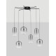 Matt Black Metal & Smoky Gray Glass LED 25 Watt 220-240Volt 2792Lm 3000K IP20 D: 72 H: 145 cm - PNL9009143 - NOVALUCE