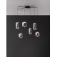 Matt Black Metal & Smoky Gray Glass LED 25 Watt 220-240Volt 2792Lm 3000K IP20 D: 72 H: 145 cm - PNL9009143 - NOVALUCE