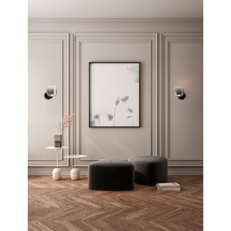 Matt Black Metal & Smoky Gray Glass LED 3 Watt 220-240Volt 478Lm 3000K IP20 D: 14 W: 20,5 H: 22 cm - PNL9009145 - NOVALUCE