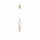 Brass Gold Metal Orange & Pink Ceramic Opal Glass LED 12 Watt 100-240Volt 794Lm 3000K IP20 D: 20 H: 180 cm - PNL9009152 - NOV