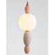 Brass Gold Metal Orange & Pink Ceramic Opal Glass LED 12 Watt 100-240Volt 794Lm 3000K IP20 D: 20 H: 180 cm - PNL9009152 - NOV
