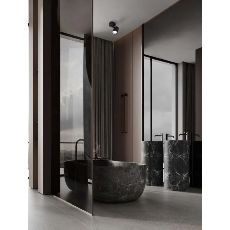 Sandy Black Aluminium LED GU10 1x10 Watt 100-240Volt IP44 bulb excluded D: 12 W: 8 H: 13 cm - PNL9011313 - NOVALUCE