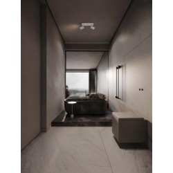 Sandy White Aluminium LED GU10 2x10 Watt 100-240Volt IP44 bulb excluded L: 37 W: 12 H: 13 cm - PNL9011316 - NOVALUCE