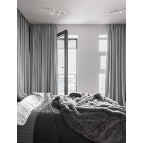 Sandy White Aluminium LED GU10 3x10 Watt 230 Volt IP20 bulb excluded L: 39 W: 6.5 H : 12.5 cm - PNL9011343 - NOVALUCE