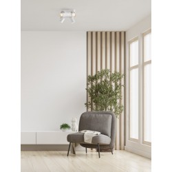 Sandy White Aluminium LED GU10 4x10 Watt 230 Volt IP20 bulb excluded L: 22 W: 22 H : 12.5cm - PNL9011345 - NOVALUCE