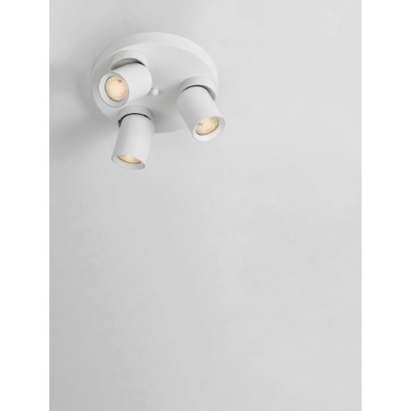 Sandy White Aluminium LED GU10 3x10 Watt 230 Volt IP20 bulb excluded D: 22 H: 12.5cm - PNL9011349 - NOVALUCE