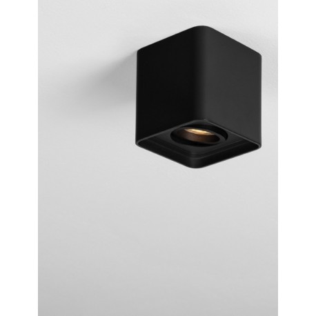 Sandy Black Aluminium LED GU10 1x10 Watt 100-240 Volt IP20 Build Excluded L:8.5 W:8.5 H:10 cm - PNL9011352 - NOVALUCE