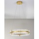 Triac Dimmable Platinum Gold Stainless Steel & Glass LED 45 Watt 220-240Volt 4679Lm 3500K IP20 D: 60 H: 130 cm - PNL9019733 
