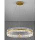 Triac Dimmable Platinum Gold Stainless Steel & Glass LED 56 Watt 220-240Volt 6339Lm 3500K IP20 D: 78 H: 130 cm - PNL9019734 