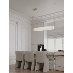 Triac Dimmable Brass Gold Steel, Aluminium & Imitated Alabaster LED 35 Watt 220-240Volt 2219Lm 3000K IP20 L: 100 W: 8 H: 130