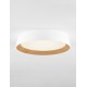 Triac Dimmable Sandy White & Wood colour Aluminium, Metal & Acrylic LED 39Watt 220-240Volt 3081Lm 3000K IP20 D: 45 H: 10 cm - 