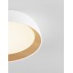 Triac Dimmable Sandy White & Wood colour Aluminium, Metal & Acrylic LED 39Watt 220-240Volt 3081Lm 3000K IP20 D: 45 H: 10 cm - 