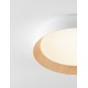 Triac Dimmable Sandy White & Wood colour Aluminium, Metal & Acrylic LED 50Watt 220-240Volt 4201Lm 3000K IP20 D: 60 H: 12 cm -