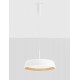 Triac Dimmable Sandy Black & Wood colour Aluminium, Metal & Acrylic LED 40Watt 220-240Volt 3111Lm 3000K IP20 D: 45 H: 180 cm -