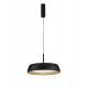 Triac Dimmable Sandy Black & Wood colour Aluminium, Metal & Acrylic LED 40Watt 220-240Volt 3111Lm 3000K IP20 D: 45 H: 180 cm -