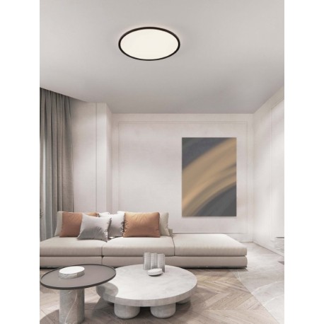 Triac Dimmable Sandy Black Metal, Aluminium & Acrylic LED 55 Watt 220-240Volt 4661Lm IP20 2700 + 3000K Dip Switch D: 60 H: 5 