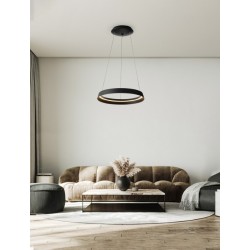 Triac Dimmable Sandy Black Aluminium & Acrylic LED 38 Watt 220-240Volt 2564Lm IP20 2700 + 3000K Dip Switch D: 45 H: 150 cm -