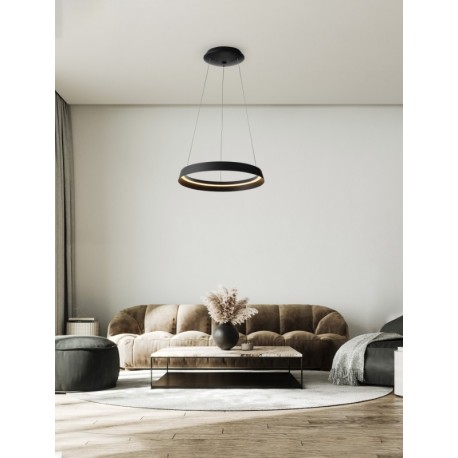 Triac Dimmable Sandy Black Aluminium & Acrylic LED 38 Watt 220-240Volt 2564Lm IP20 2700 + 3000K Dip Switch D: 45 H: 150 cm -