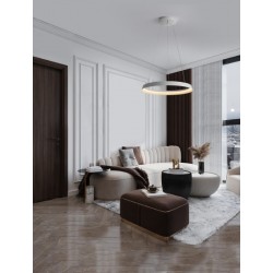 Triac Dimmable Sandy White Aluminium & Acrylic LED 52 Watt 220-240Volt 3717Lm IP20 2700 + 3000K Dip Switch D: 60 H: 150 cm - 