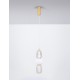 Triac Dimmable Clear & Opal Glass Platinum Gold Metal Base LED 28 Watt 220-240 Volt 3748Lm 3000K IP20 D:17 H: 120 cm - PNL903