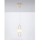 Triac Dimmable Clear & Opal Glass Platinum Gold Metal Base LED 28 Watt 220-240 Volt 3748Lm 3000K IP20 D:17 H: 120 cm - PNL903