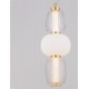 Triac Dimmable Clear & Opal Glass Platinum Gold Metal Base LED 28 Watt 220-240 Volt 3748Lm 3000K IP20 D:17 H: 120 cm - PNL903
