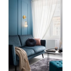 Triac Dimmable Clear & Opal Glass Platinum Gold Metal Base LED 18 Watt 220-240 Volt 2335Lm 3000K IP20 D:22 W:17 H: 62 cm - P