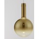 Dimmable Champaign Glass & Gold Metal & White Metal Base LED 6 Watt 220-240 Volt 683Lm 3000K IP20 D:25 H: 170 cm - PNL903054