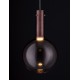 Dimmable Brown Glass & Gold Metal & White Metal Base LED 6 Watt 220-240 Volt 683Lm 3000K IP20 D:25 H: 170 cm - PNL9030543