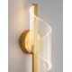 Brass Gold Aluminium & Acrylic LED 9 Watt 220-240 Volt 505Lm 3000K IP20 L:11 W:13 H:33 cm - PNL9030634 - NOVALUCE