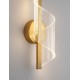 Brass Gold Aluminium & Acrylic LED 9 Watt 220-240 Volt 505Lm 3000K IP20 L:11 W:13 H:33 cm - PNL9030634 - NOVALUCE