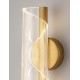 Brass Gold Aluminium & Acrylic LED 9 Watt 220-240 Volt 505Lm 3000K IP20 L:11 W:13 H:30,6 cm - PNL9030635 - NOVALUCE