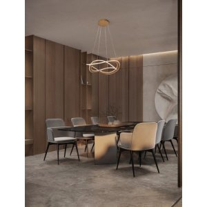 Triac Dimmable Brass Gold Aluminium & Acrylic LED 87 Watt 220-240Volt 3141Lm 3000K IP20 D:60 H:120cm - PNL9030645 - NOVALUCE