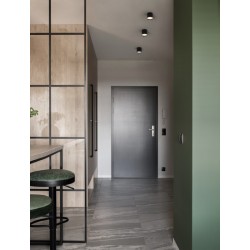 Sandy Black Aluminium & Acrylic LED 10Watt 220-240 Volt 505Lm IP20 3000K D:10 H:8.6 cm - PNL9030730 - NOVALUCE