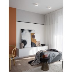 Sandy White Aluminium & Acrylic LED 24Watt 220-240 Volt 1393Lm IP20 3000K D:14 H: 8.8 cm - PNL9030735 - NOVALUCE