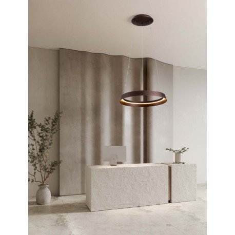 Triac Dimmable Brushed Coffee Metal & Acrylic LED 38 Watt 220-240Volt 2564Lm IP20 2700-4000K CCT Dip Switch D: 45 H: 150 cm -