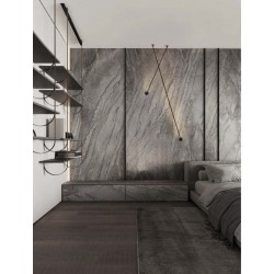 Matt Black Aluminium LED 15 Watt 24V dc 256Lm 3000K IP20 D: 8 H: 117 cm - PNL9088114 - NOVALUCE