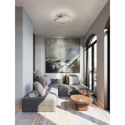 Triac Dimmable Foggy Nickel Aluminium LED 44 Watt 220-240 Volt 2277Lm IP20 2700-3000-4000K CCT Dip Switch light up & down D: