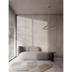 Triac Dimmable Champaign Gold Aluminium LED 31 Watt 220-240 Volt 2210Lm IP20 2700-3000-4000K light up & down D: 60 H: 250 cm 