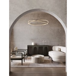 Dimming With Remote Sandy black Aluminium & Structured Acrylic LED 68 Watt 220-240 Volt 5637Lm 3000K IP20 Included Remote Co