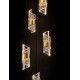 Gold Plating Metal Shade & Clear Acrylic Sandy Black Base LED 41 Watt 220-240 Volt 3355Lm 3000K IP20 L:30 H:150cm - PNL918693
