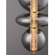 Brass Gold Metal & smoky gray glass LED 27 Watt 220-240 Volt 3201Lm 3000K IP20 D:25,5 H:200 cm - PNL9186953 - NOVALUCE