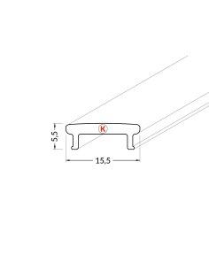 Diffuseur Blanc pour Profilé sol 1000mm 2