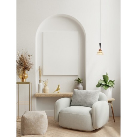 Matt Black & Rose Gold Metal Structured Acrylic LED 7 Watt 220-240Volt 345Lm 3000K IP20 D: 10,5 H: 180 cm - PNL9186963 - NOVA