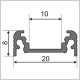 Profile LED Plat 1000mm